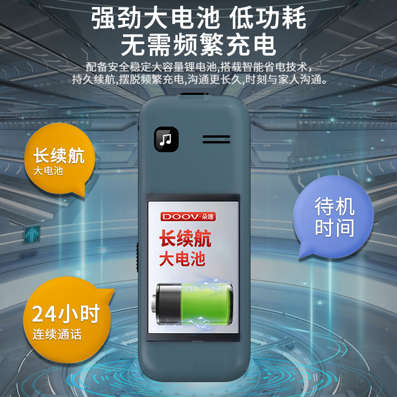 新款朵唯4G全网通儿童手机老人机超长待机大声大字大屏高中男女学生戒网瘾电信迷你小手机老年人专用备用机-图2