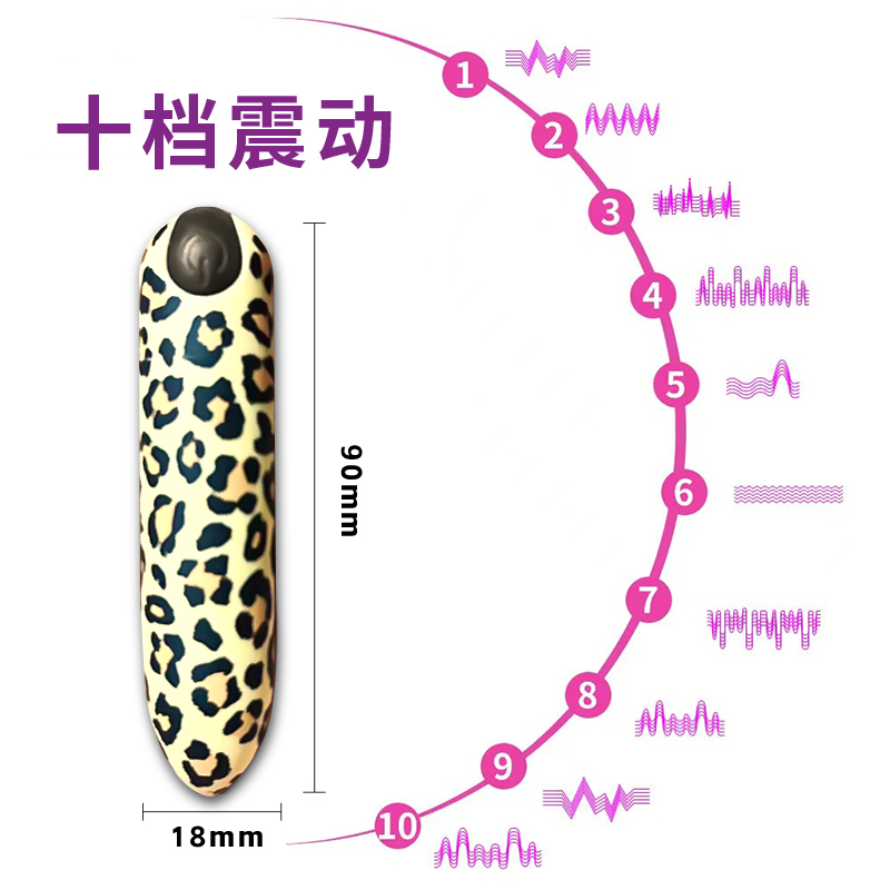 眼脸部按摩仪器充电动振动笔震动黄金按摩棒面膜辅助仪美眼仪豹纹 - 图0