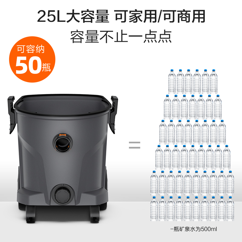 亿力吸尘器家用大吸力工业商用装修开荒手持美缝洗车吸水酒店别墅