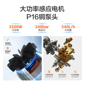 亿力洗车机庭院清洗机大功率水泵高压水枪洗地刷车神器家用别墅