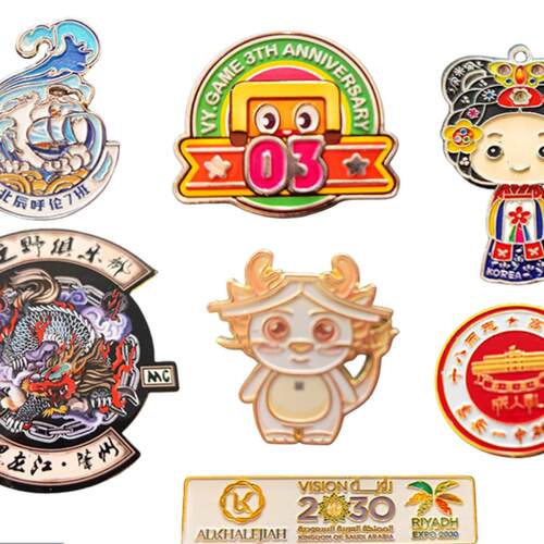 个性定制校徽班徽纪念胸针胸章金属圆形胸牌不锈钢徽章勋章 - 图2