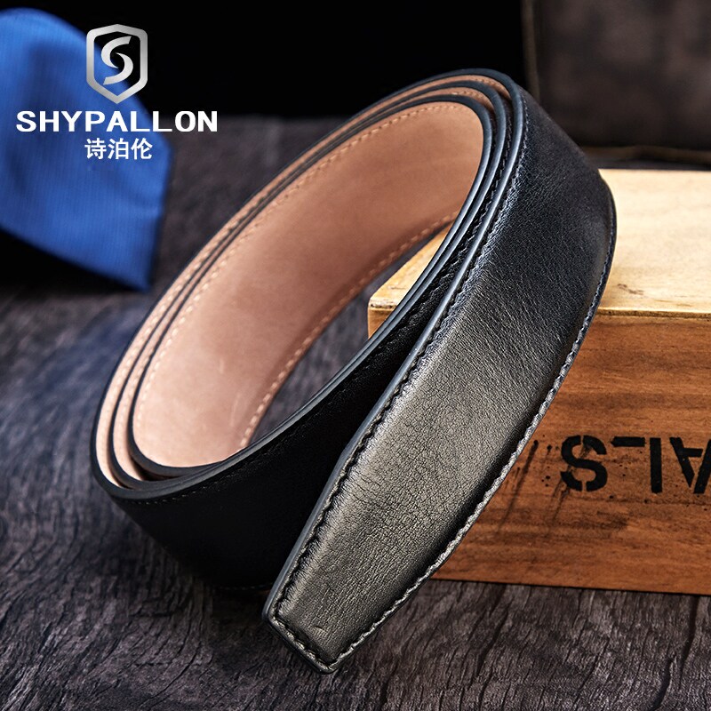 男士牛皮不带头无孔无牙牛皮裤带 诗泊伦腰带/皮带/腰链