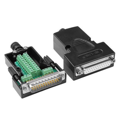 纯铜镀金 DB25公头 母头 免焊接头 插头25针转接线端子 连接器25P - 图0