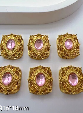 镶钻长方大魔盒多八通孔锆diy手工串珠手链项链合金饰品隔珠配件