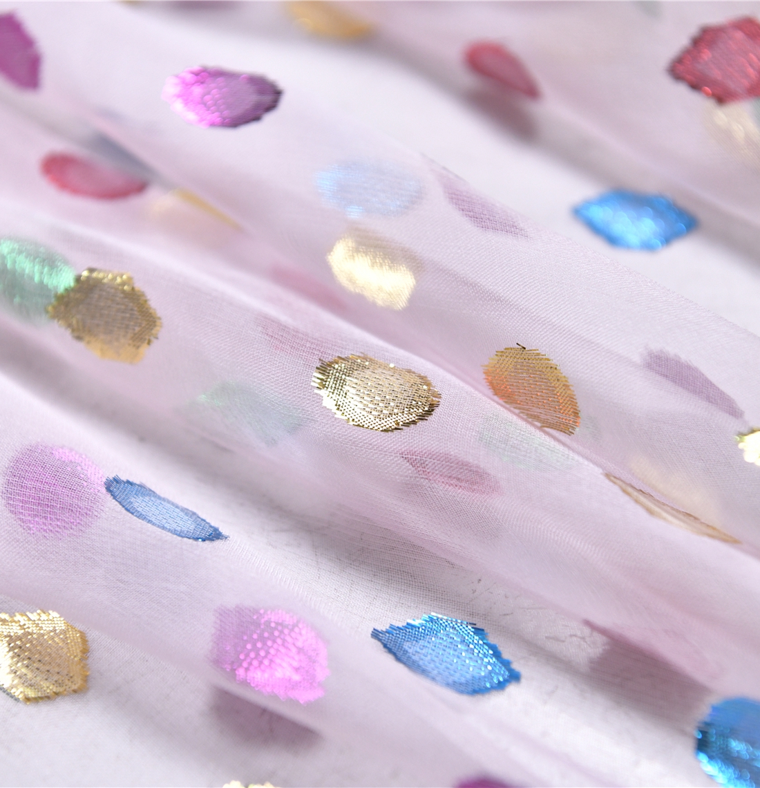 星梦空间 超美织金真丝剪花薄纱乔其纱6姆100丝112宽 设计师 - 图3