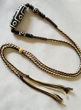 玛瑙九眼天珠项链男士天珠吊坠