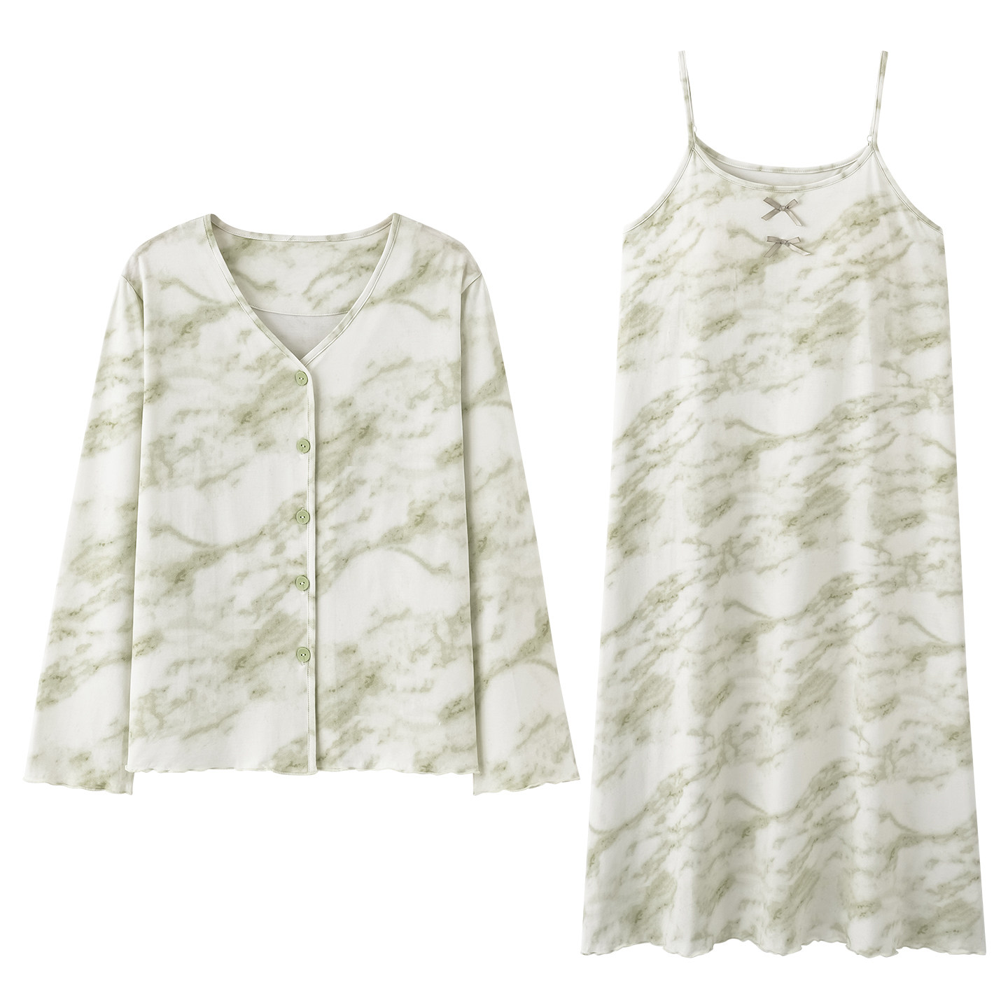 轻奢风睡袍套装吊带睡裙女春季新款两件套可外穿开衫中长裙女睡衣,淘宝优惠券,粉丝福利购,淘宝优惠卷