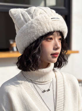 艾凝雪秋季无檐秋冬季保暖帽子