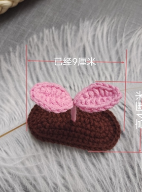纯手工编织发卡小草豆苗芽发夹