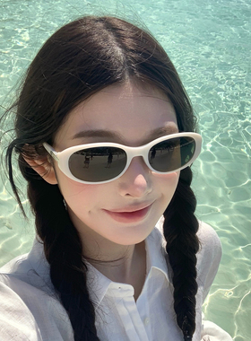 韩版2026新款白色时尚墨镜女高级感夏季显脸小遮阳太阳镜防紫外线