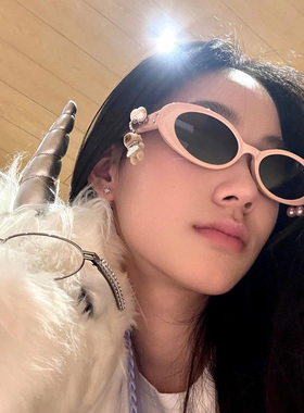 墨镜显脸小高级感粉色夏季