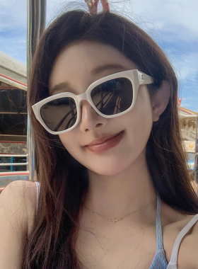 白框小红书同款墨镜防紫外线韩版