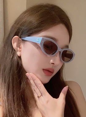 多巴胺夏季圆脸猫眼太阳镜gm显瘦