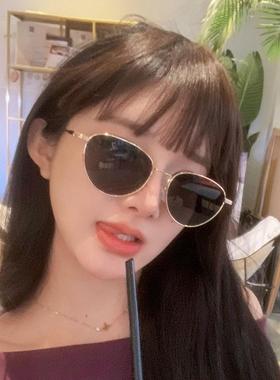 小红书同款猫眼个性墨镜2025新款潮流韩版显脸小女防紫外线太阳镜