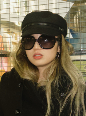 欧美椭圆大框古早墨镜女潮时髦显脸小高级感辣妹中古风复古太阳镜