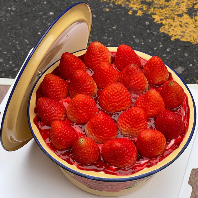 搪瓷盆草莓生日蛋糕网红北京上海广州青岛济南杭州太原郑州全国,淘宝优惠券,粉丝福利购,淘宝优惠卷