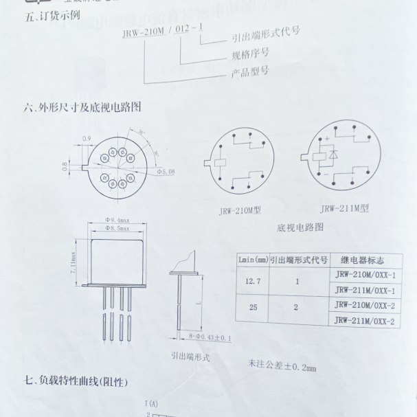 JRW-211M / 024-1  (24VDC) 全新原装8脚1A二常开二常闭继电器 - 图1