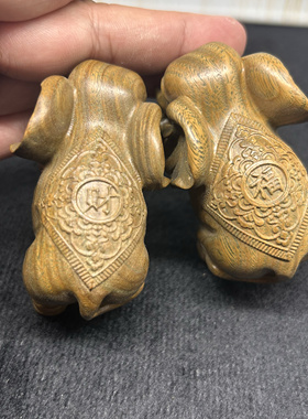 天然阿根廷绿檀木雕大象对象