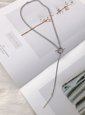 时尚百搭朱正廷同款钢长掉色项链