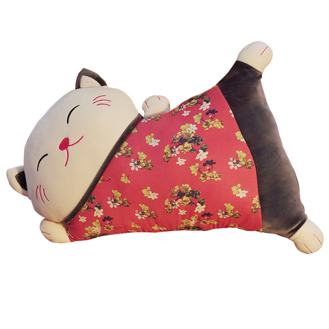 睡觉抱枕公仔布娃娃招财猫床上靠枕超软可爱女孩生日礼物毛绒玩具