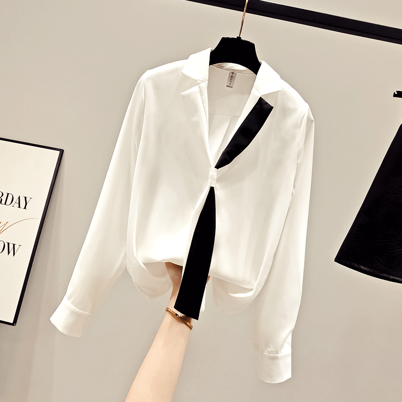 秋装2020年新款设计感小众女士雪纺 saronala莎欧娜拉衬衫