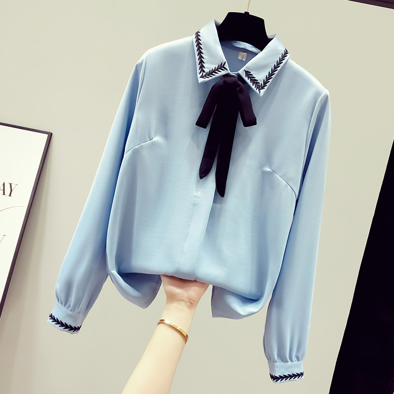 设计感小众女士秋装2020年新款长袖 saronala莎欧娜拉衬衫