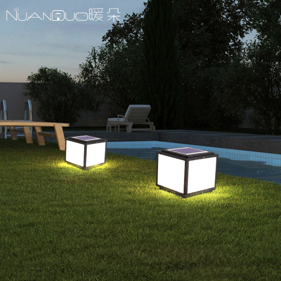 Nuanduo Solar Pillar Lamp Outdoor Outdoor Villa