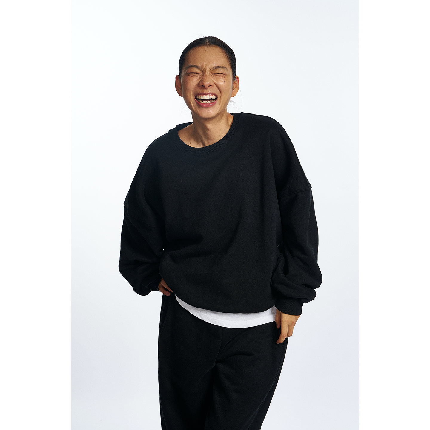 see sea o | 白灰薄绒套头卫衣 裤子两件套休闲运动套装秋冬穿搭,淘宝优惠券,粉丝福利购,淘宝优惠卷