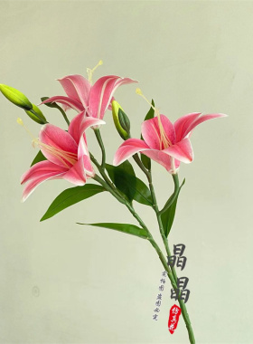 餐桌花摆件新星百合可水洗客厅