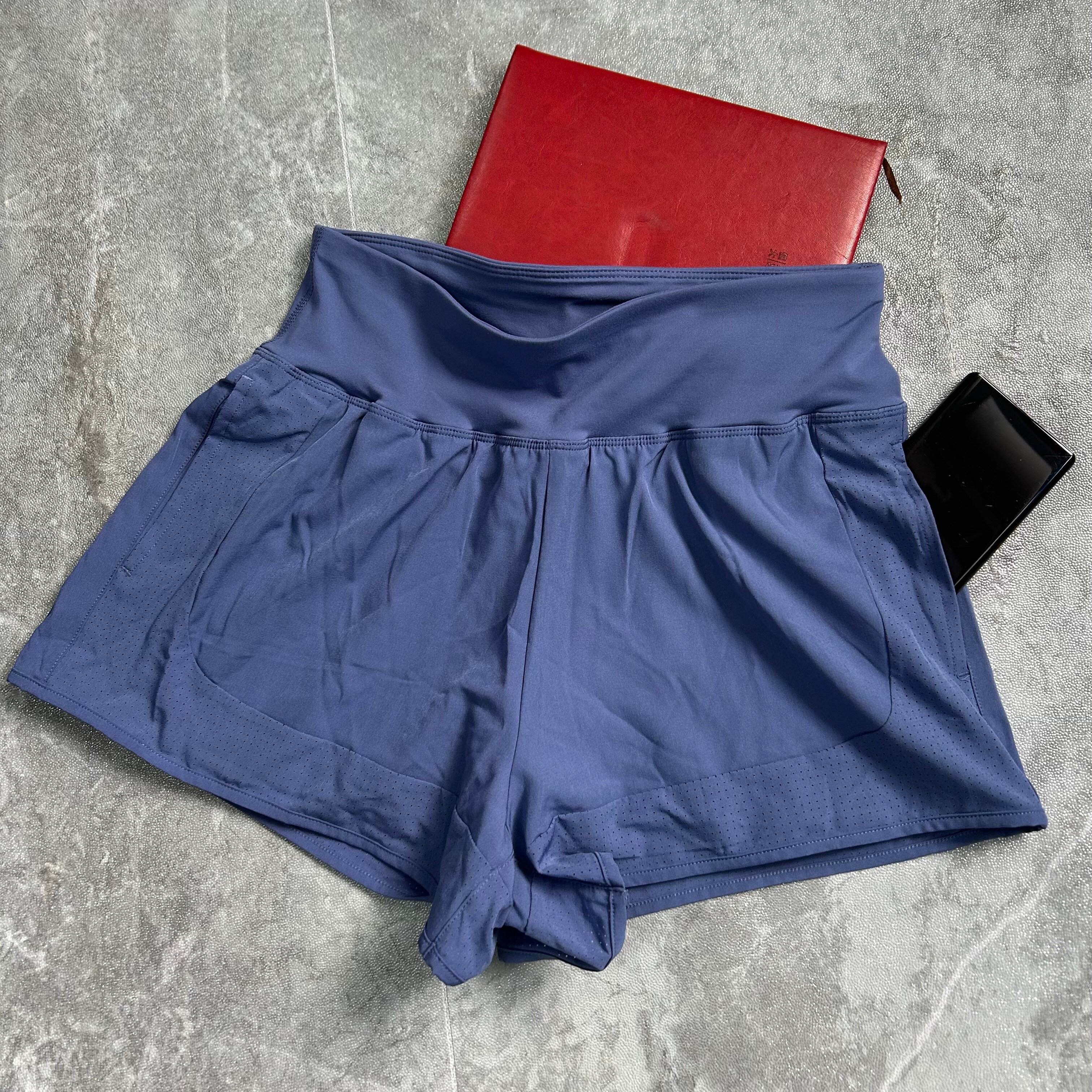 Sports shorts women's summer three-point running library fake two-piece anti-exposure tennis pants skirt beautiful waist yoga fitness 0097