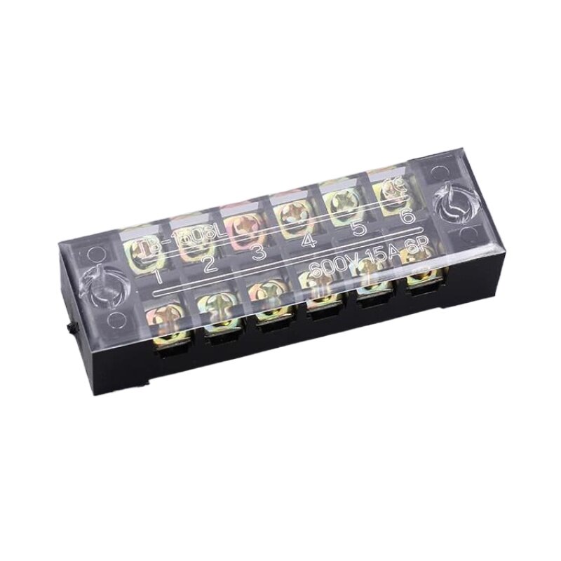 TB-1506(15A 6P接线排15A固定板6位连接器接线柱接线盒铁件铜件_虎窝淘
