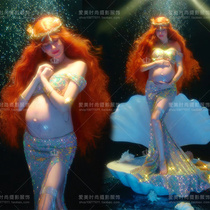 Pregnant Woman New Themed Beauty Fish Princess Sequin Clothing Genie Photo Seaside Brigade Pat Costumes Art Photos Attire
