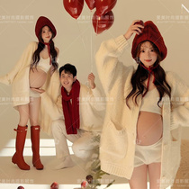 New Autumn Winter Pregnant Woman Themed Clothing Christmas Cute LAZY SWEATER SWEATER PERSONAL ART PHOTO PHOTOGRAPHIC CLOTHING