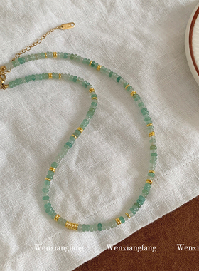 韩系小清新串珠项链配饰女2025