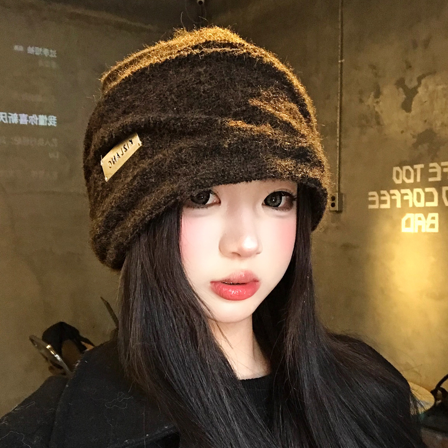 美拉德咖色褶皱复古堆堆帽女冬大头围保暖冷帽显脸小针织包头帽子,淘宝优惠券,粉丝福利购,淘宝优惠卷