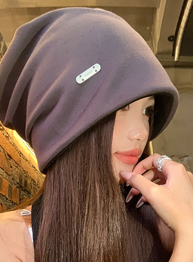 韩版灰色堆堆帽女夏季薄款透气