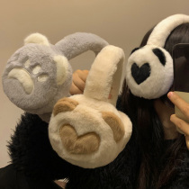 Cute and warm plush ear hood female winter student bicycling and warm windproof anti-cold and anti-ear warmer ear warmer