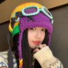 Tan Jianci's same style cute and funny woolen hat for women in autumn and winter