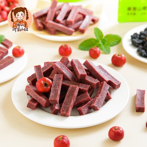 沂蒙山妞桑葚山楂条网红无添加剂儿童孕妇零食山楂糕特产小包装 - 图0