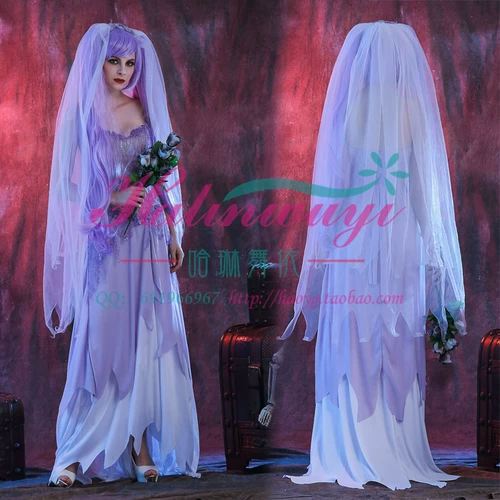 Белый костюм для невесты, длинная юбка, xэллоуин, косплей