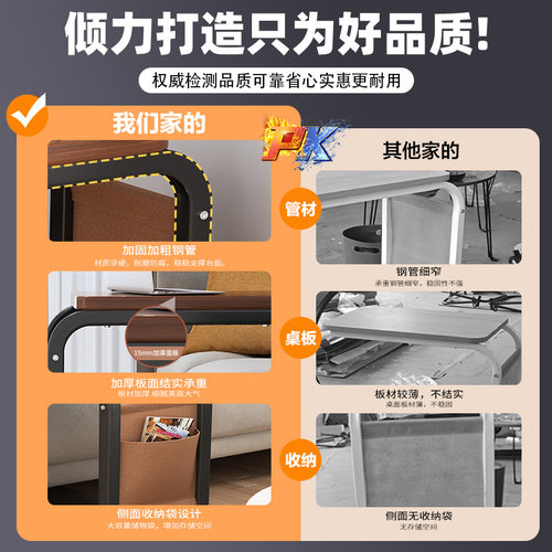 床边桌可移动电脑桌家用床头简易沙发边几卧室书桌小桌子沙发边柜 - 图1