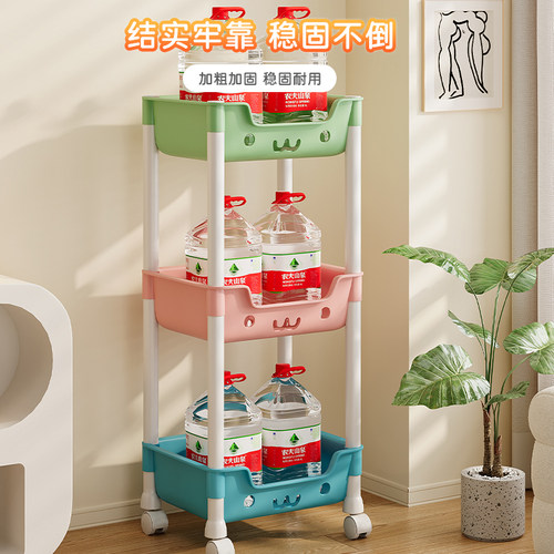 小推车零食置物架沙发边几客厅可移动茶几卧室床头柜床边收纳架子 - 图3