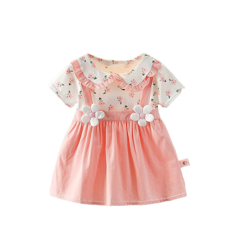 夏季女童碎花T恤时髦夏装1-3岁女宝宝短袖套头衫婴儿夏天衣服新潮,淘宝优惠券,粉丝福利购,淘宝优惠卷