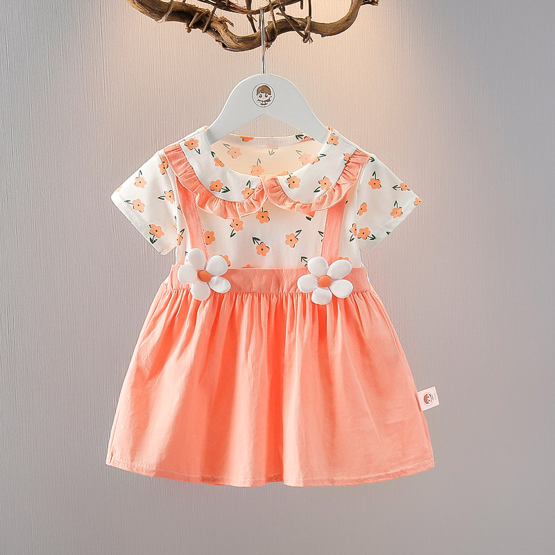 夏季女童碎花T恤时髦夏装1-3岁女宝宝短袖套头衫婴儿夏天衣服新潮,淘宝优惠券,粉丝福利购,淘宝优惠卷