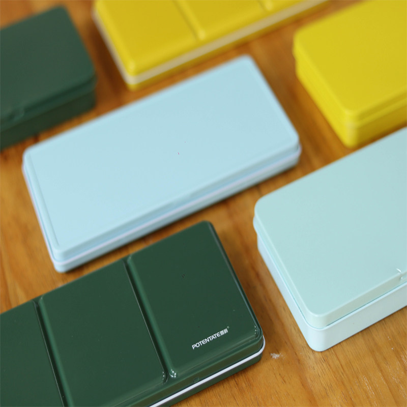 遵爵铁盒24色固体颜料空盒子白夜固体水彩学生级空盒颜料空盒罗莎16色固体水彩颜料盒子固体颜料收纳盒,淘宝优惠券,粉丝福利购,淘宝优惠卷