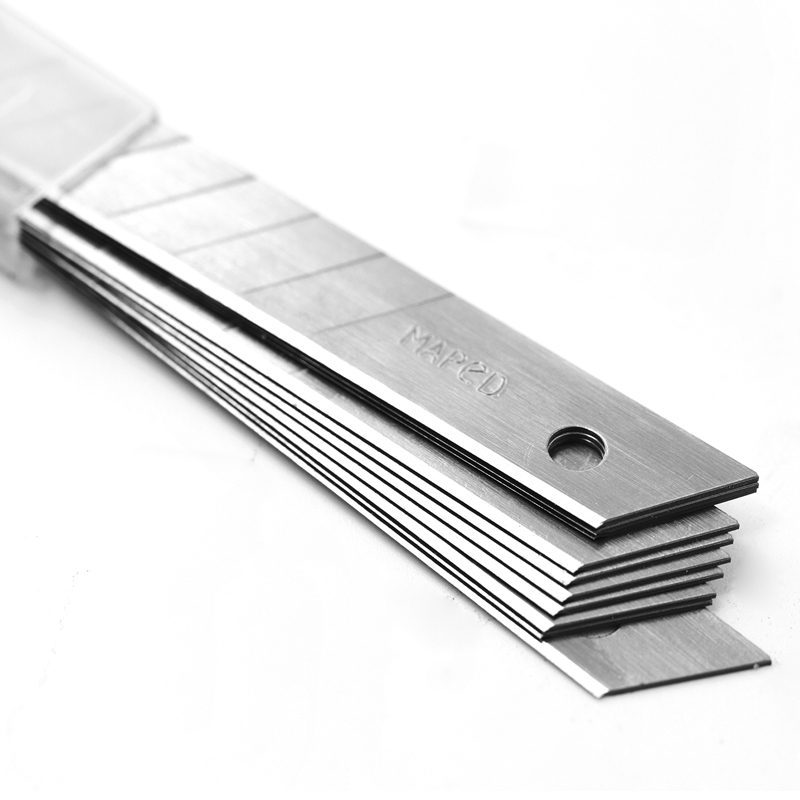 马培德美工刀片标准通用刀片小号9mm合金刀刃大号加厚18mm学生小型裁纸刀可折断刀片裁切刀片 - 图1