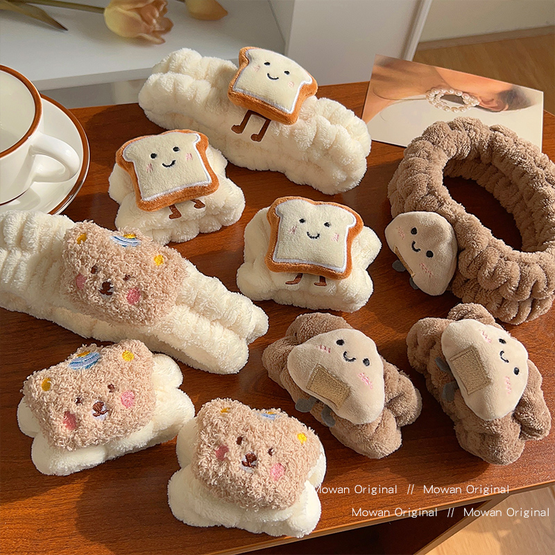 卡通吐司可爱熊洗脸手腕带束发带洗漱防水防湿儿童神器吸水发饰女,淘宝优惠券,粉丝福利购,淘宝优惠卷