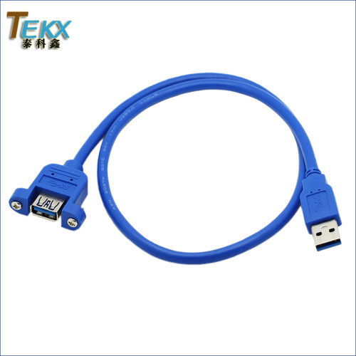 高速USB3.0延长线USB3.0公转母数据线USB3.0高速公母带固定螺丝孔USB3.0面板延长鼠标键盘U盘电脑电视打印机 - 图2