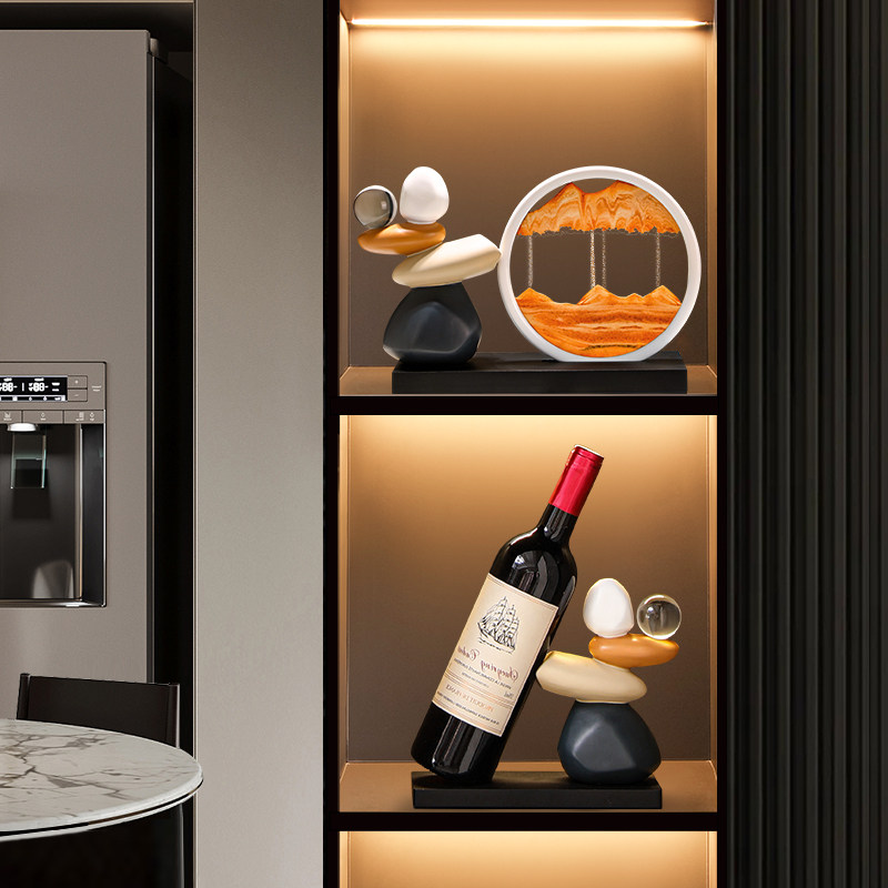 时来运转流沙画摆件客厅电视柜酒柜玄关轻奢高档高级装饰品办公室,淘宝优惠券,粉丝福利购,淘宝优惠卷