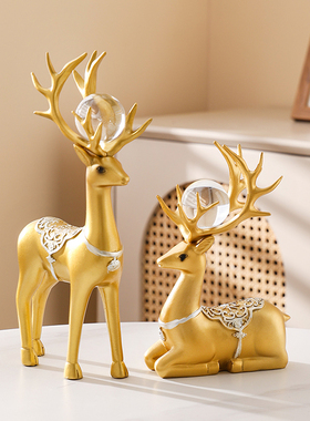 电视柜摆件轻奢家居简约乔迁客厅大气上档次玻璃柜酒柜大气新中式